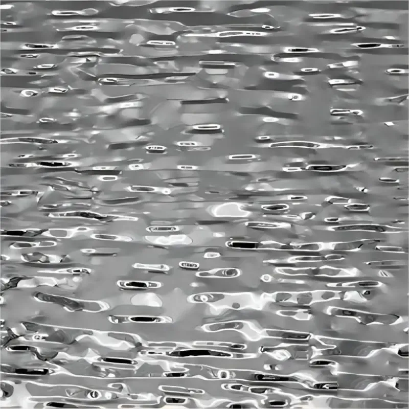 SBW-01 Water Ripple Stainless Steel Plate - Decorative Wave Pattern Sheet
