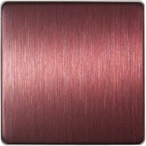 Rose gold brushed texture stainless steel plate