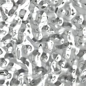 Stainless steel decorative panel with concave-convex embossed texture for architectural wall cladding