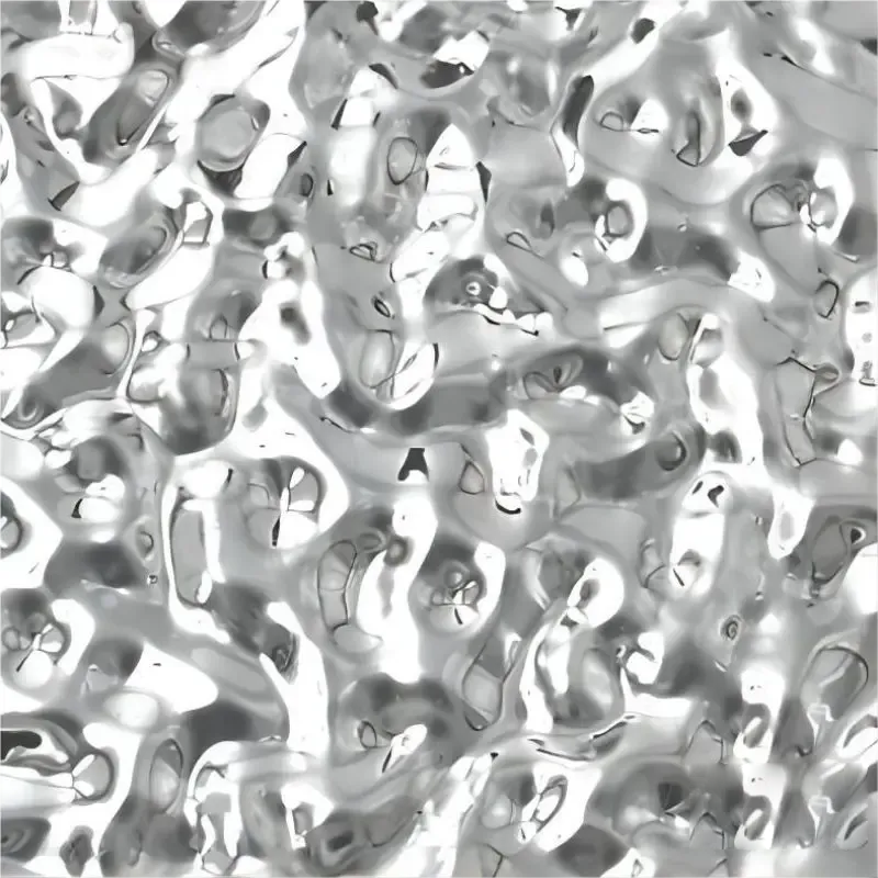 SBW-02 Water Ripple Stainless Steel Plate - Decorative Wave Pattern Sheet