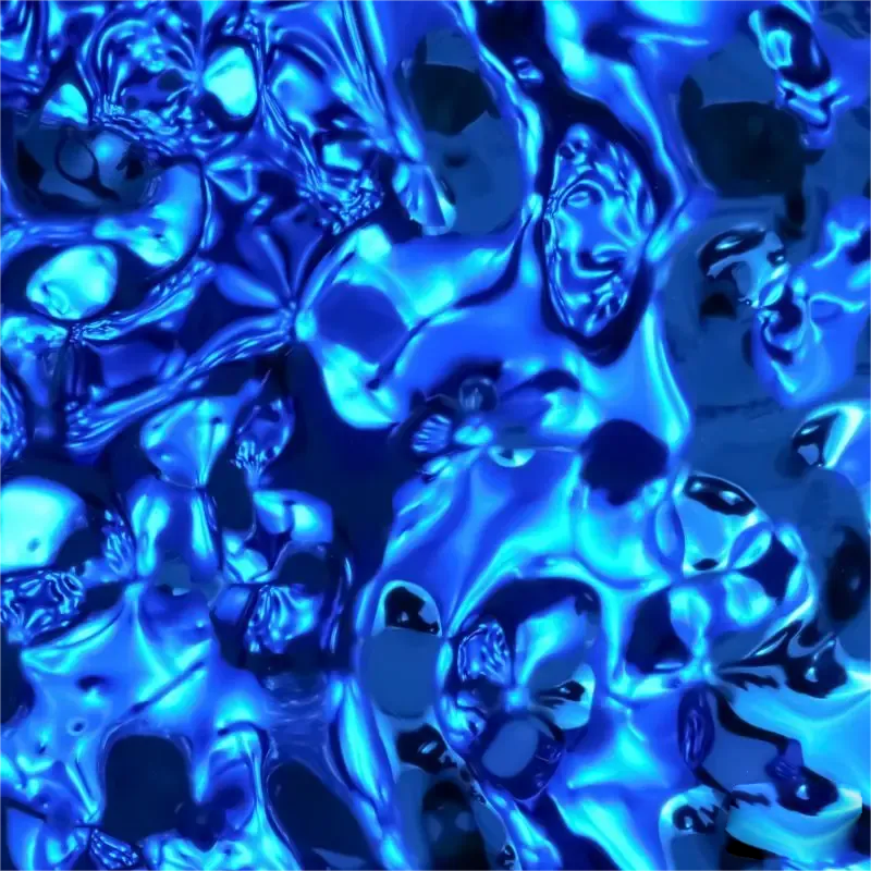 SBW-03 Water Ripple Stainless Steel Plate - Decorative Wave Pattern Sheet