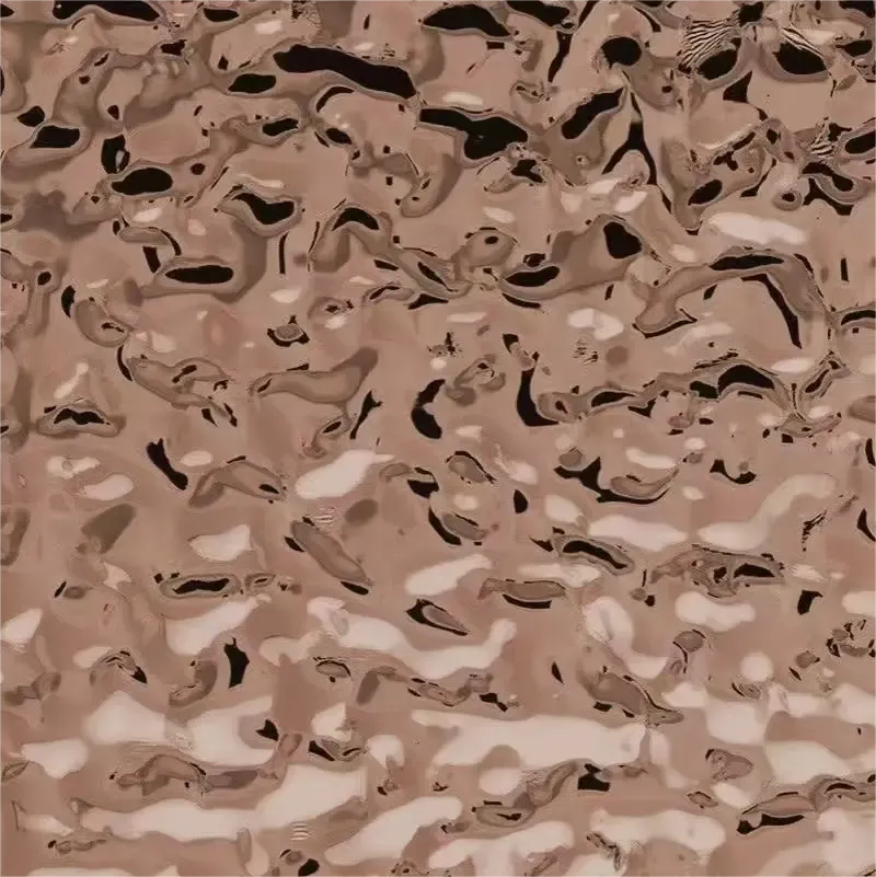 SBW-04 Water Ripple Stainless Steel Plate - Decorative Wave Pattern Sheet