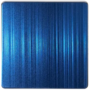 Sapphire blue brushed texture stainless steel plate