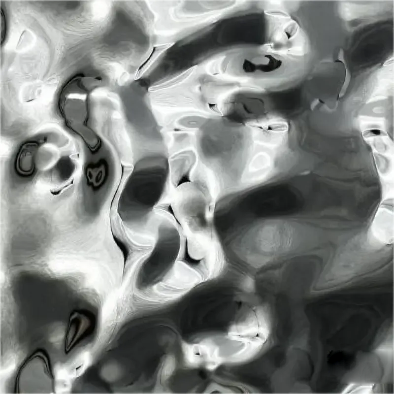 SBW-07 Water Ripple Stainless Steel Plate - Decorative Wave Pattern Sheet