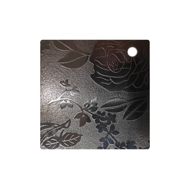 Stainless steel etched embossed plate—CD-10