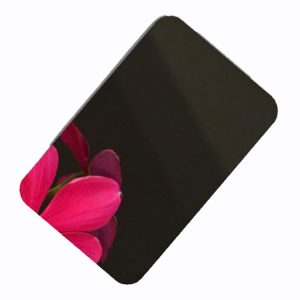Black mirror finish stainless steel sheet – highly reflective black metal plate