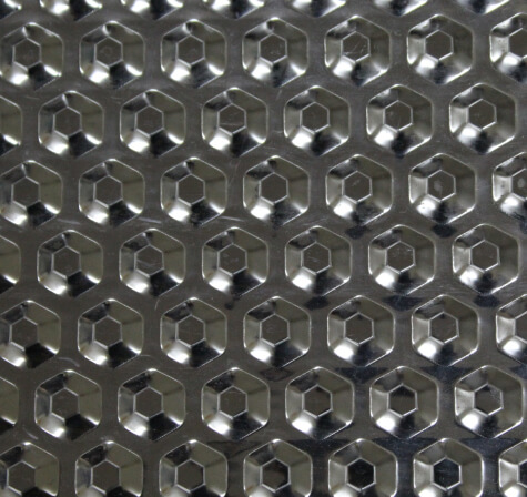 Stainless steel embossed sheets - double sided hexagonal diamond