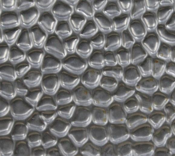 Stainless steel embossed sheets - hammering pattern (back)