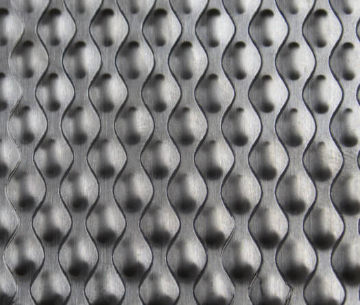 Stainless steel embossed sheets - large water drop on both sides