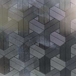 stainless steel embossed sheet with Y-shaped pattern, geometric textured decorative metal panel
