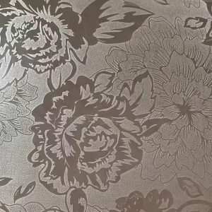 stainless steel embossed sheet with peonies pattern, floral textured decorative metal panel