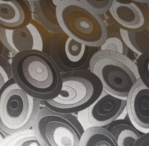 Stainless steel embossed sheets - phoenix feather