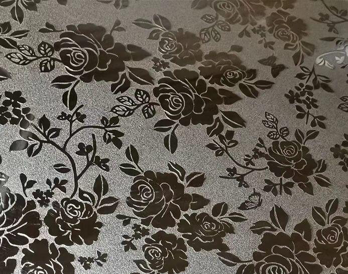 Stainless steel embossed sheets - roses