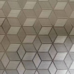 Stainless steel embossed sheets - the cube
