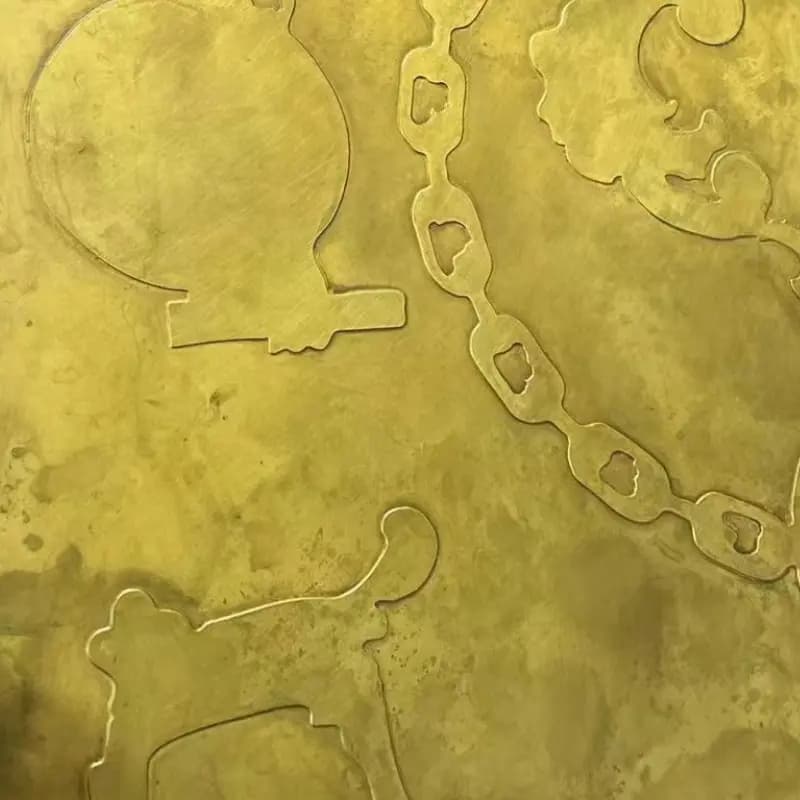 Antique stainless steel sheet with hammered pattern for decorative use