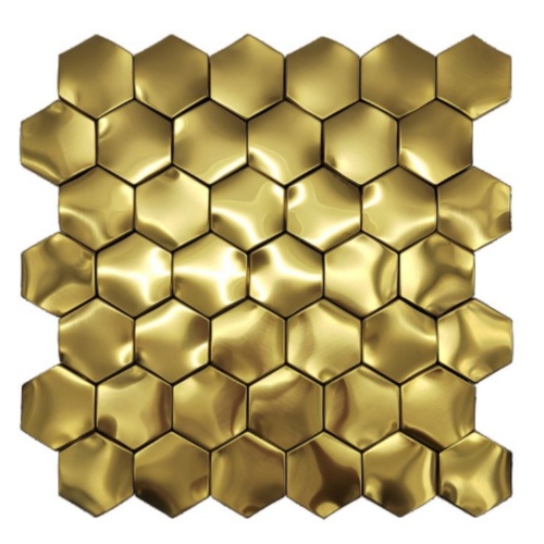 Hexagonal stainless steel metal mosaic tile from XinYe Steel
