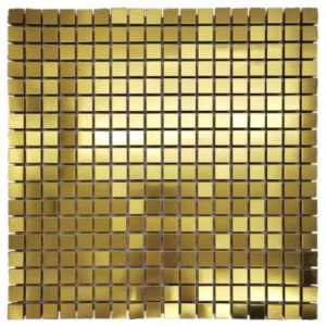 Gold Brick Series gold stainless steel metal mosaic decorative tile from XinYe Steel
