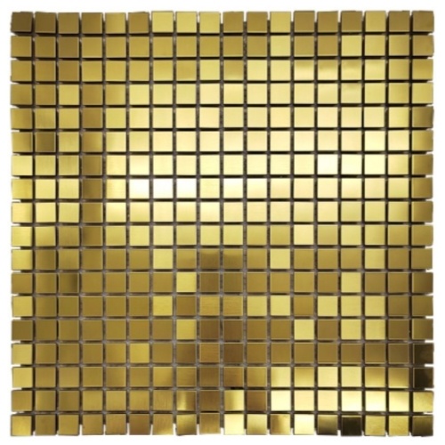 Gold Brick Series gold stainless steel metal mosaic decorative tile from XinYe Steel