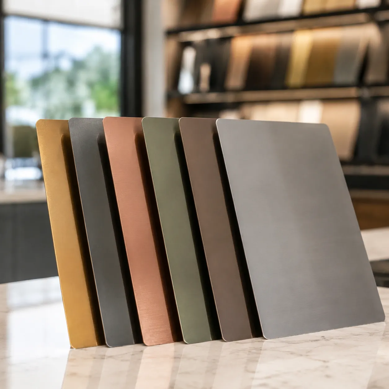 World's largest PVD color stainless steel sheet base displayed at XinYe Metal manufacturing facility